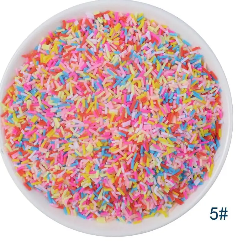 50g/lot Cute Hot Selling Clay Sprinkles, Colorful Heart Five Star Bow Candy Sprinkles for Crafts Making Slimediy - Цвет: 5