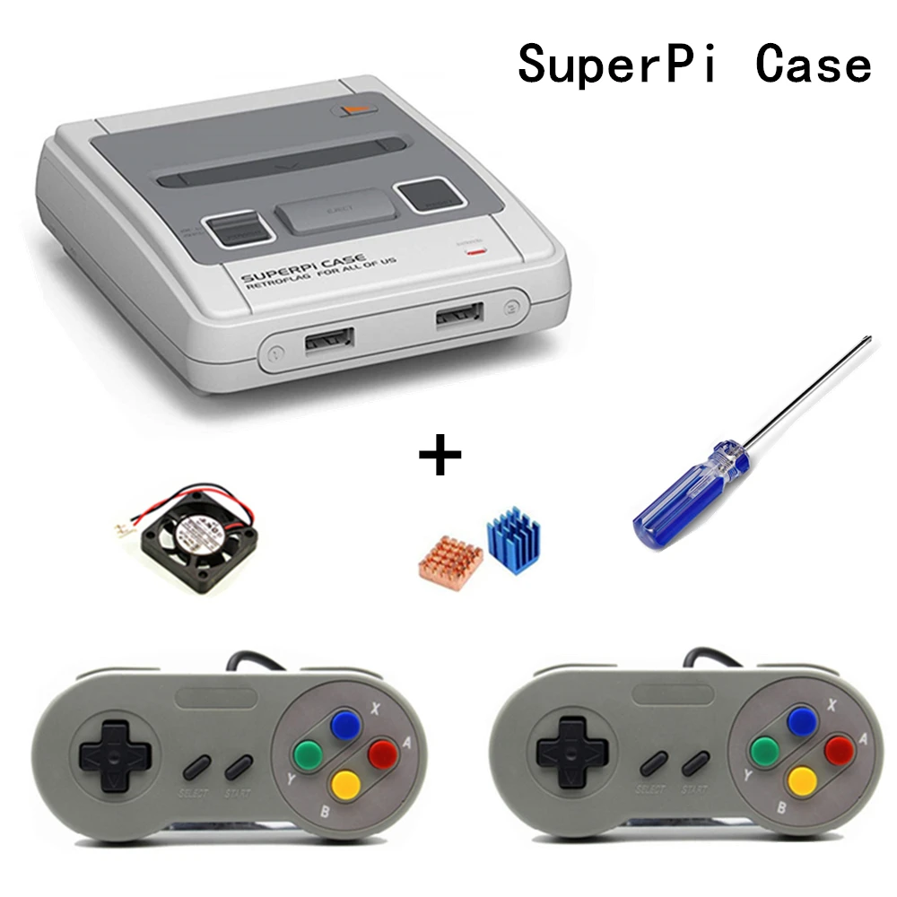 Новый Retroflag SUPERPi CASE-J NESPi чехол с игровой контроллер USB для Raspberry Pi 3 model b плюс (3B +)/3B