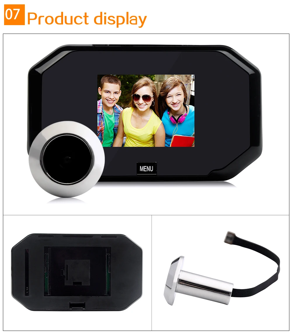 

3.0 Inch TFT LCD Digital Camera Door Peephole Viewer wireless Doorbell Color Screen Video-eye Video Recorder Night vision