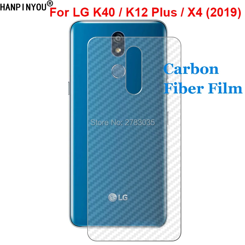 

For LG K40 / K12 Plus / X4 (2019) 3D Anti-fingerprint Transparent Carbon Fiber Back Film Screen Protector (Not Tempered Glass)
