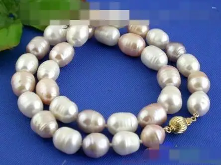 

FREE SHIPPING>>>@@ > 3562 baroque rice white pink FW pearl necklace