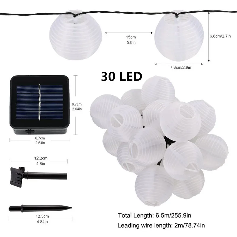 Лампа на солнечной батарее светодиодная Фонари строка огни мяч 10/20 светодиодный гирлянда на солнечной батарее уличная гирлянда Рождество освещение для украшения сада