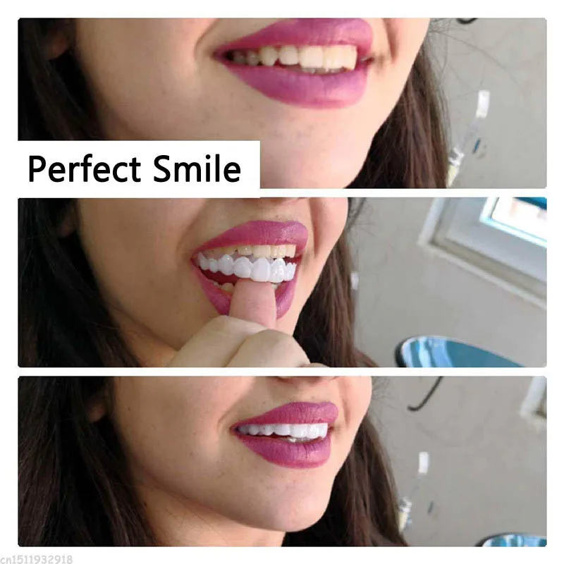 

New Snap On Instant Smile Perfect Smile Comfort Fit Flex Teeth Fits Most Comfortable False Teeth Upper Fake Tooth Cover