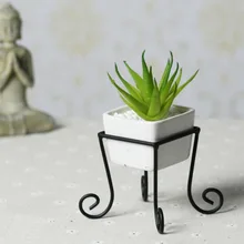 3.5″ White Tabletop Modern Square Ceramic Flower Plant Pot Garden Planting Pergola Tray Holder Cube Bonsai Home decoration