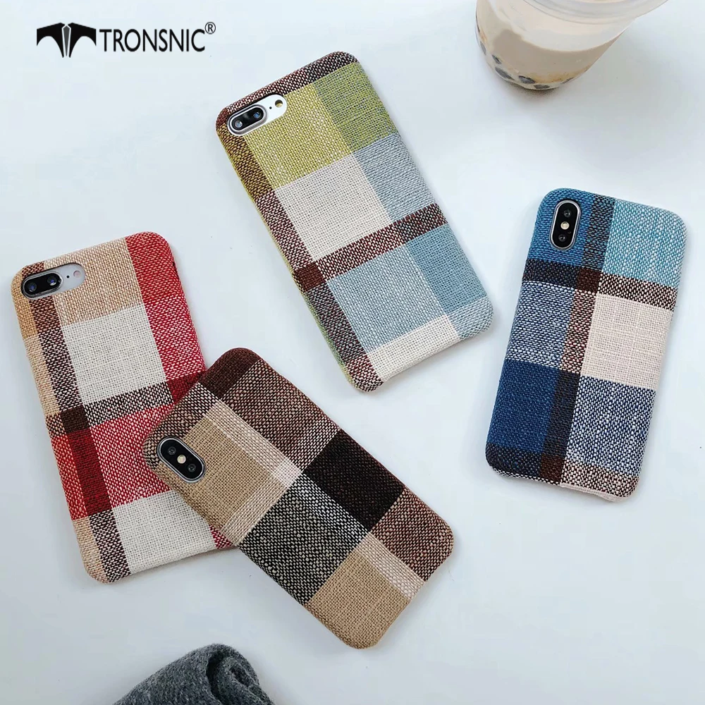 Tronsnic роскошный клетчатый чехол для телефона iPhone X XS MAX XR мягкий 3d матовый 6S 6 7 8 Plus