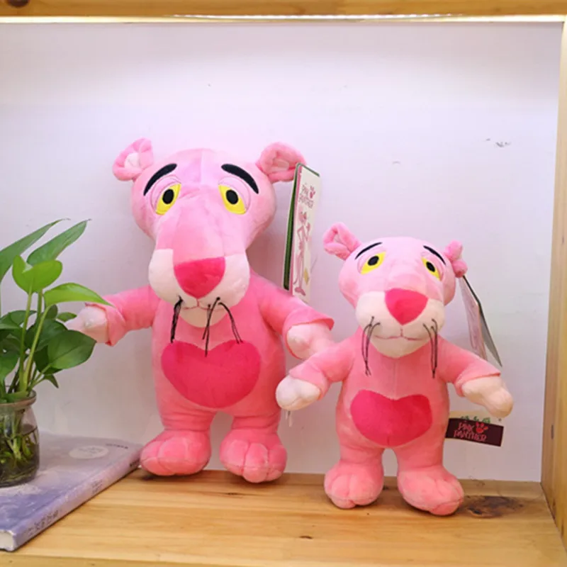

25/30cm Cartoon Pink Naughty Leopard Pink Panther Plush Stuffed Toys Kids Brinquedos Factory Price Christmas Gift For Newborn
