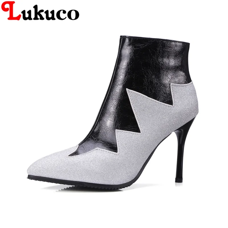 

2018 mix-color fashion women ANKLE boots large size 36 37 38 39 40 41 42 43 thin heel high quality real pictures free shipping