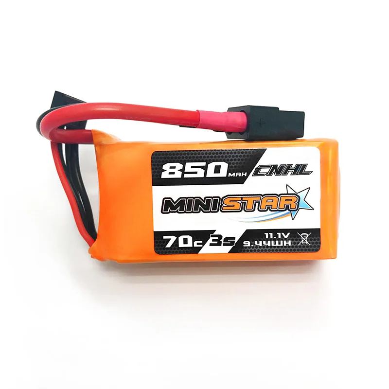 3 шт CNHL MiniStar 850 mAh 11,1 V 3 S 70C Lipo батарея с вилкой XT60