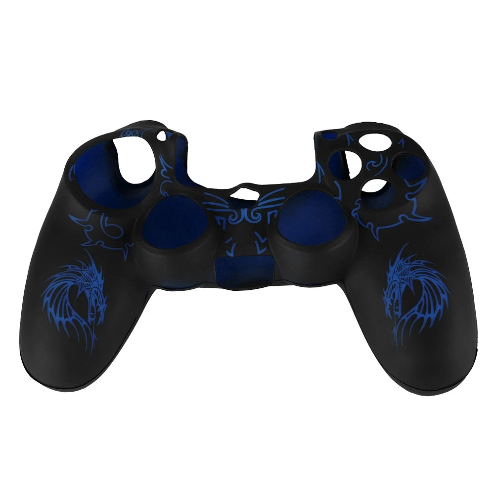 Защитный силиконовый чехол Противоскользящий защитный чехол для Playstation 4 PS4 контроллер чехол - Цвет: Синий