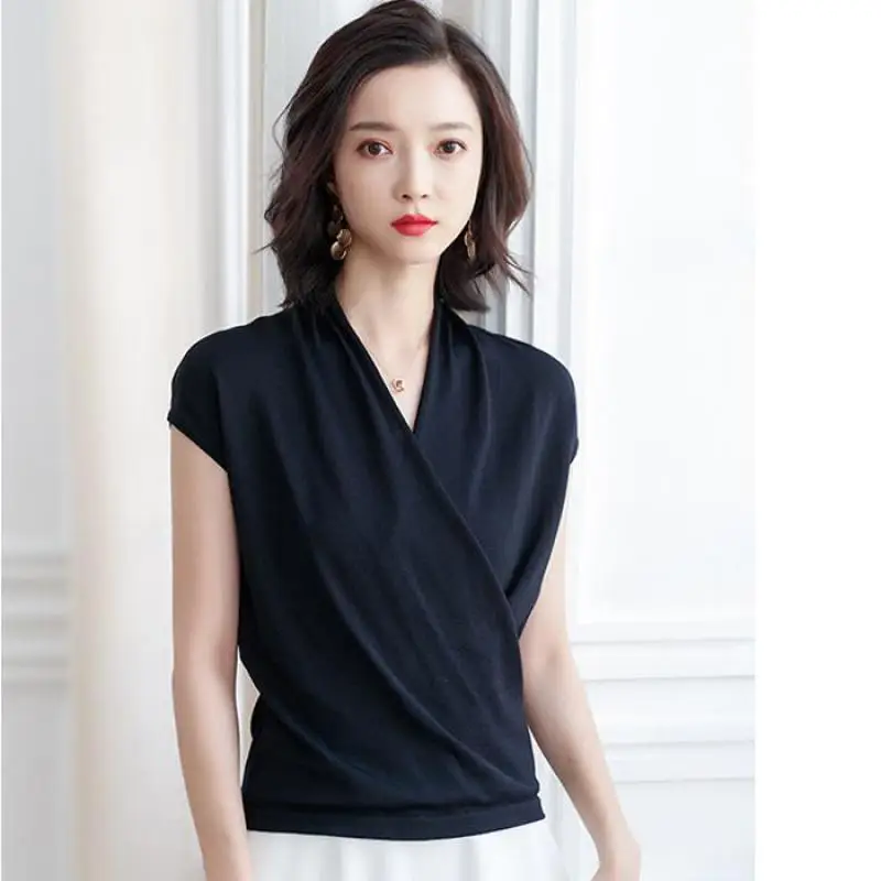 Suvance Summer Office Lady Knitted V Neck 4 Solid Color Sweater Fashion Ice S-l Women Pullover Jl-xy9947 | Женская одежда