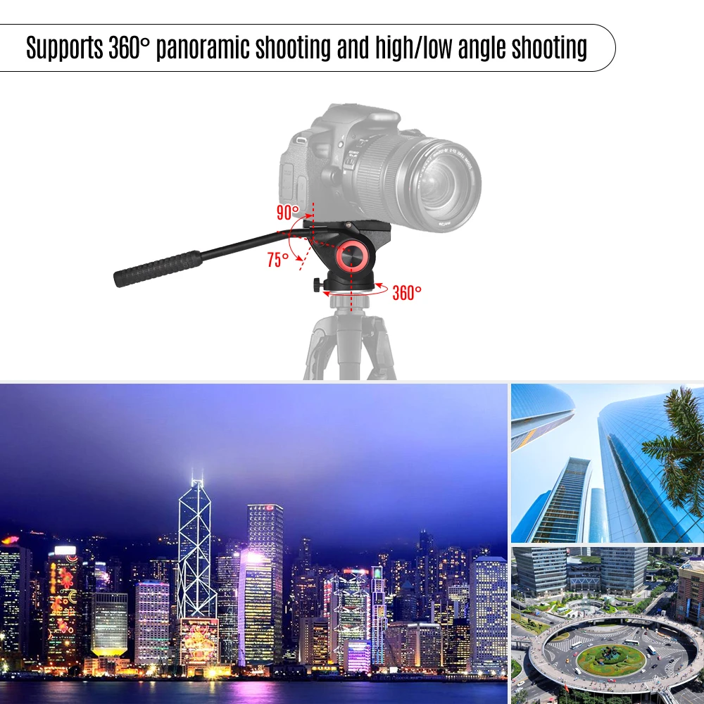 Легковесная гидравлическая головка трехмерная Штативная головка 360 градусов панорамная съемка для камеры Canon Nikon