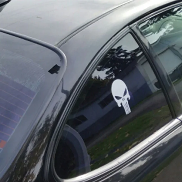 9-5-14CM-PUNISHER-Skull-Film-Classic-Car-Stickers-Motorcycle-Decals-Car-Accessories-Black-Silver-C2 (4)