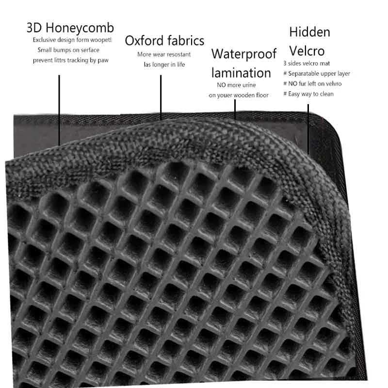Водонепроницаемый коврик для кошачьего туалета Eva двойной слой кошачий лоток ловушка коврики для кошачьего туалета ловушка коврик для кошачьего туалета нескользящая подошва Аксессуары для кошек