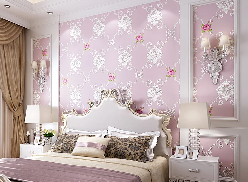 ورق حائط بتصميم دمشقي أوروبي ريفي غير wovnen رول ورق حائط زهري ثلاثي الأبعاد لجدران غرفة المعيشة وغرفة النوم damask wallpaper designer wallpaperwallpaper design aliexpress