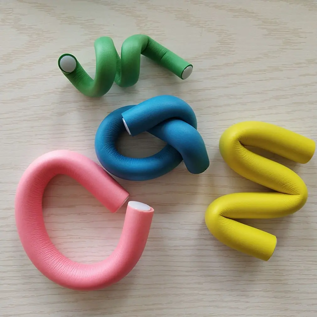 10PCS/SET Soft Hair Curler Roller Curl Hair Bendy Rollers DIY Magic Curlers Tool Styling Rollers Pearl Cotton Curling