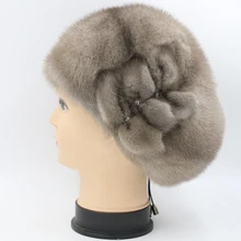 Женские меховые шапки из натурального меха норки, толстые теплые зимние Роскошные модные брендовые шапки высокого качества, Новое поступление