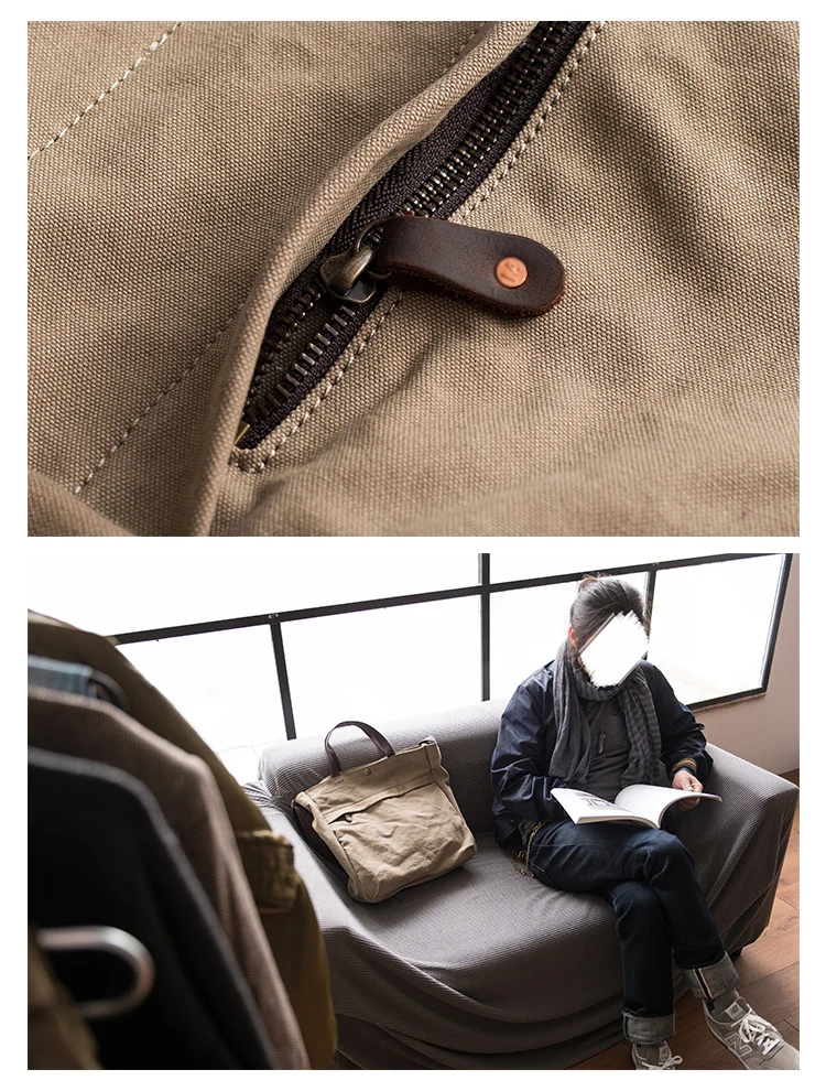 Aetoo elegante e elegante lona sacola masculina