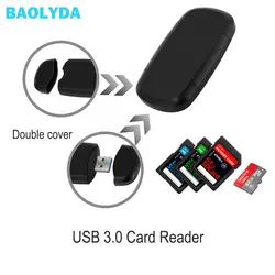 Baolyda Mini USB кардридер 3,0 5 Гбит/с супер скорость мини OTG Micro USB SD/SDXC адаптер TF кардридер для Mac OS Pro