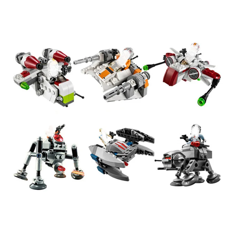 

10359-10364 Space Wars Microfighters Republic Gunship Arc-170 Starfighter Building Blocks Compatible With Legoings Brick