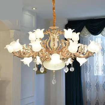 

Luxury Crystal Chandelier Modern Simple Living Room Chandeliers Atmosphere Creative Personality E14 Bedroom Lamp
