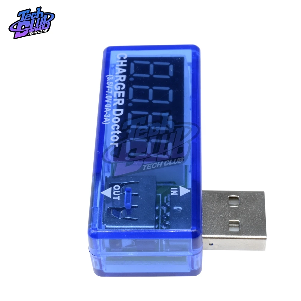 Цифровой USB тестер напряжения измеритель и силы тока для мобильного телефона с