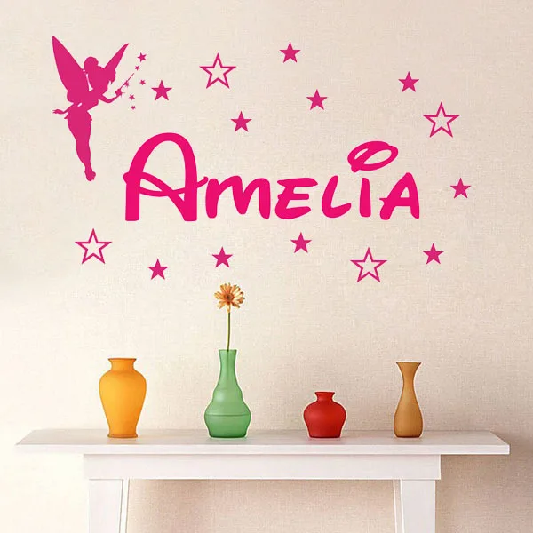 Custom Personalized Name Magic Girl Tinkerbell wal...