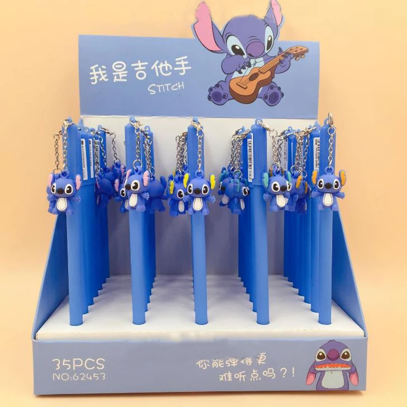 

4 Pcs/set Cartoon Stitch Pendant Gel Pens Black Ink Signature Pens Gift Stationery School Office Supply