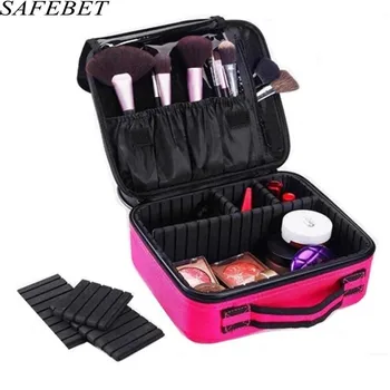 

SAFEBET Brand Professional Women Makeup Bag Large Waterproof Cosmetic Bag Travel Necessary Portable Cosmetic Box Organizer Bag