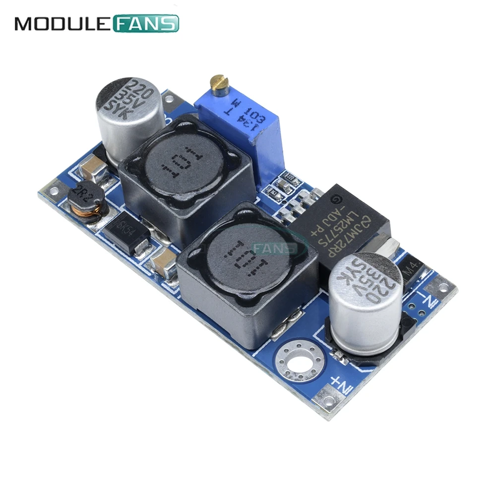 

LM2577 DC-DC Auto Boost Buck Step Up Down Converter Module Solar Low Voltage Ripple Board 3V 30V 2A 50KHz Filter Capacitance