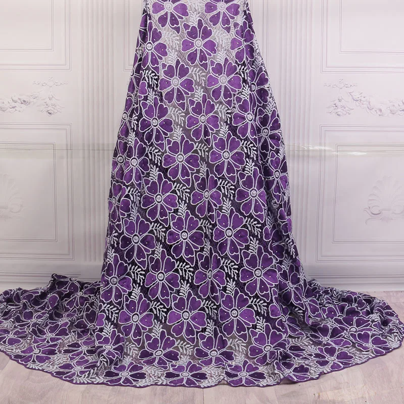 EuropeanWomen Evening Dress Mesh Lace Fabric New Nigerian Style Sequins and beading French Net Sequined Guipure | Дом и сад