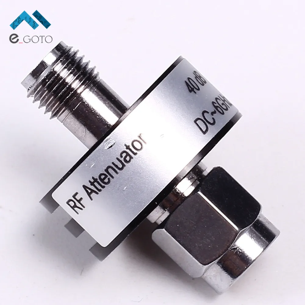40dB DC-6GHz sma коаксиальный аттенюатор Исправлен 5 Вт 50 Ом SMA-J/SMA-K 18x26 мм для ослабления