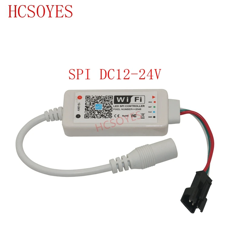 DC5V DC12-24V Magic Home светодиодный SPI контроллер адресуемый 2048 пикселей мини WiFi контроллер для WS2811 SK6812 WS2812B Светодиодная лента