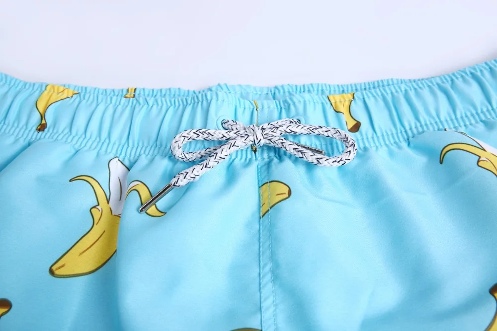 Модная летняя одежда синего цвета; с принтом банана; мужские купальники багажник Шорты пляжные шорты пляжные трусы для серфинга мужские купальный костюм Sunga треники 6b