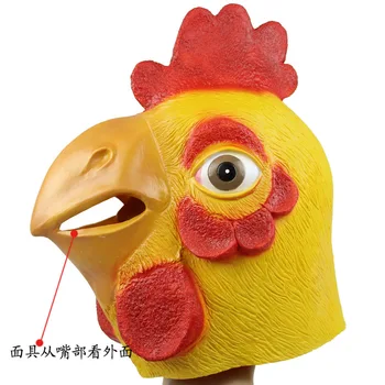 

2015 new hot chicken mask Chicken Head Rubber Latex Halloween Costume Mask Prop Theater mask novelty free shipping
