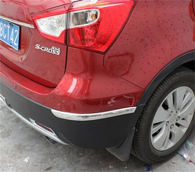 CAR-STYLING-ACCESSORIES-FIT-FOR-2014-SUZUKI-SX4-S-CROSS-ABS-CHROME-REAR-BUMPER-CORNER-PROTECTOR (3)