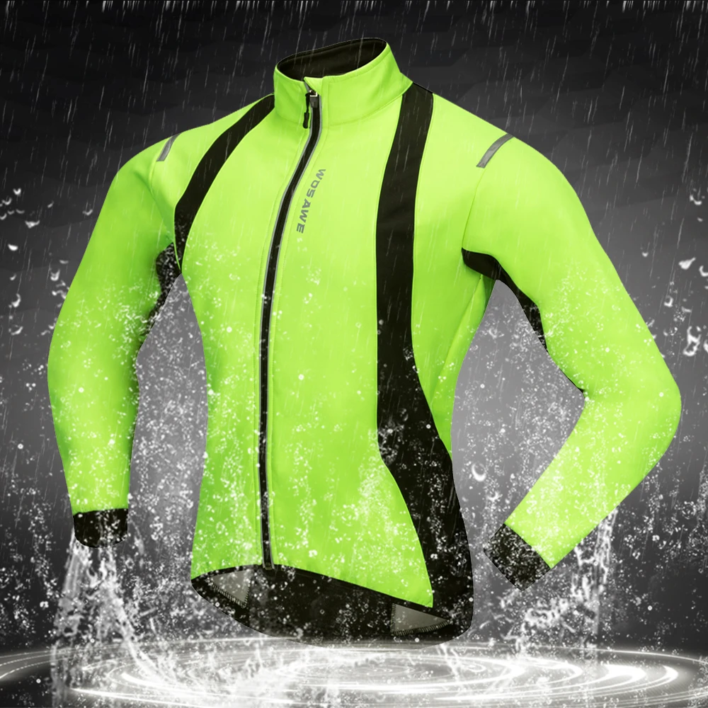 WOSAWE Thermal Cycling Jacket Winter Warm Bicycle Clothing Windproof Soft shell Coat MTB Reflective Cycling Jackets WOSAWE Thermal Cycling Jacket Winter Warm Bicycle Clothing Windproof Soft shell Coat MTB Reflective Cycling Jackets