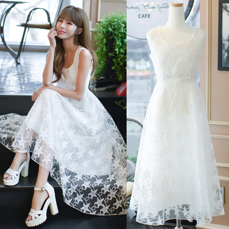 Dress white colour Clearance