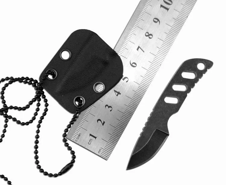 440 stainless steel Tactical Necklace survival Knife fixed mini knife EDC self defense tool
