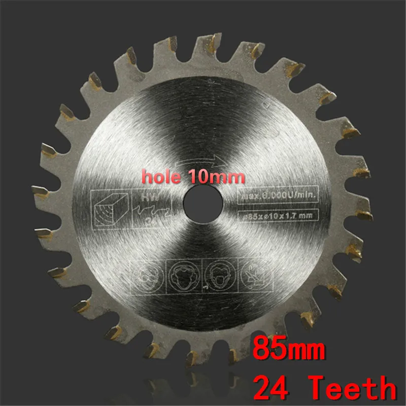 

Combiubiu 1pc 85mm 24 Teeth Hole 10mm TCT Circular Saw Blade Cutting Wheel Discs For Woodworking Cutting Rotary Tools