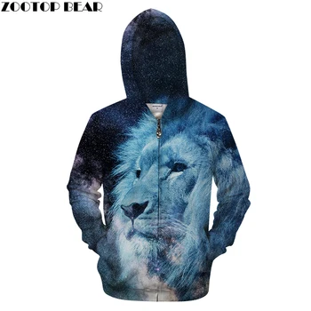 

Lion&Galaxy 3D Zip Hoodie Men Zipper Hoody Casual Sweatshirt Printed Tracksuit Pullover BrandCoat Streatwear DropShip ZOOTOPBEAR