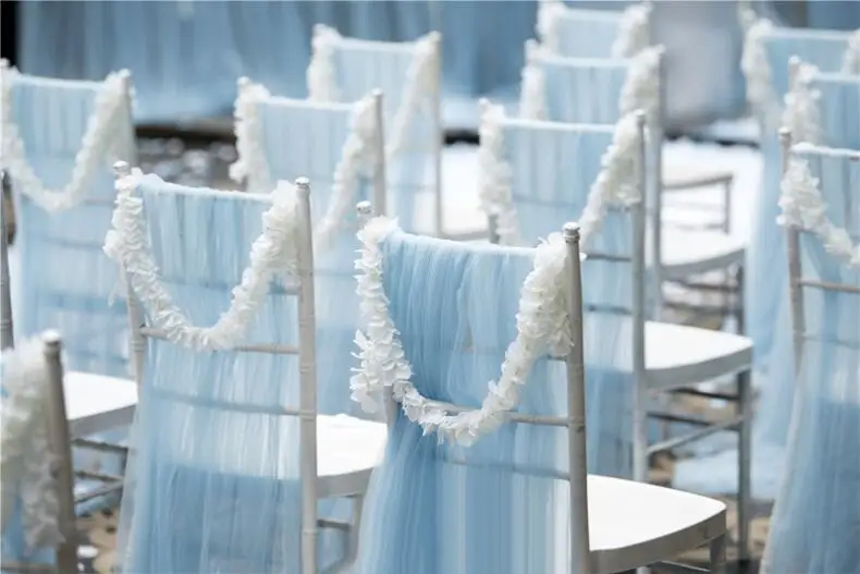 50 шт. свадебные украшения стул имитация цветы глицинии струнный стул пояса галстук-бабочка для гостиницы брак Банкетный стул украшение