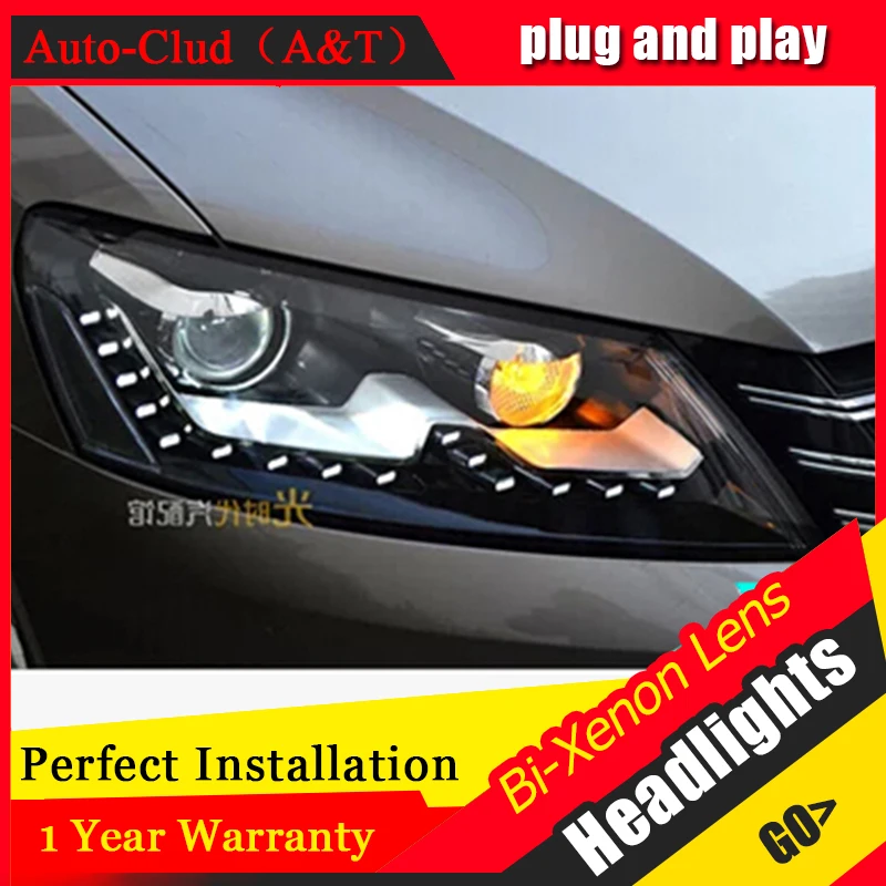 Auto Clud 2011 2015 For vw passat B7 headlights bi xenon lens passat B7 head lamps