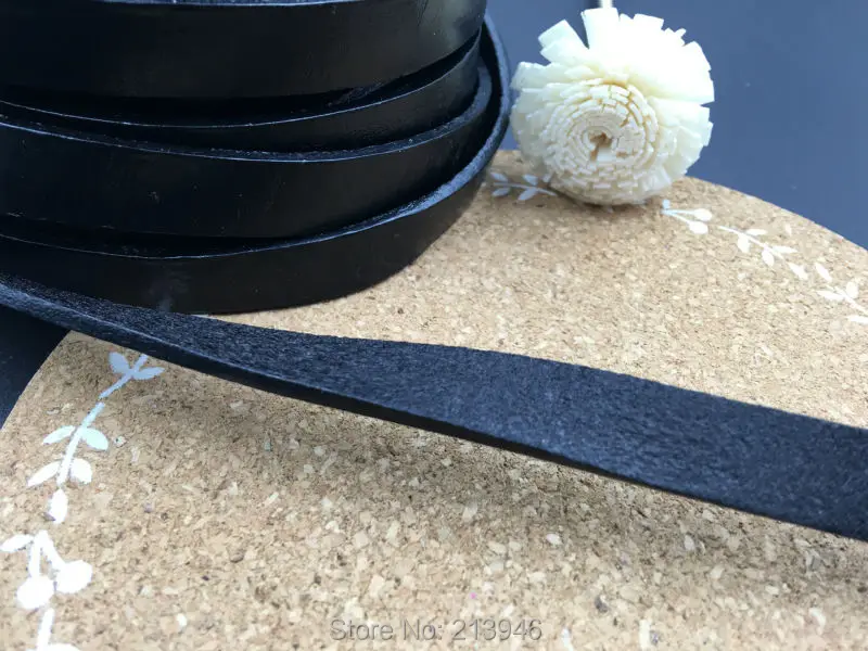 12MM/w 5M 100% Black Genuine Leather Cords Ropes Jewelry Accessories &amp Findings | Украшения и аксессуары