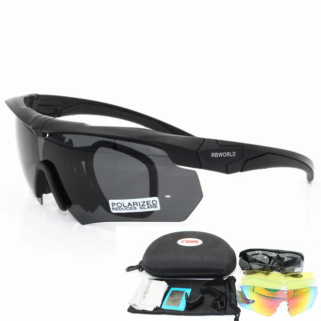US $13.11 Polarized high quality sunglasses TR90 military goggles5lens bulletproof Army tactical glasses sho