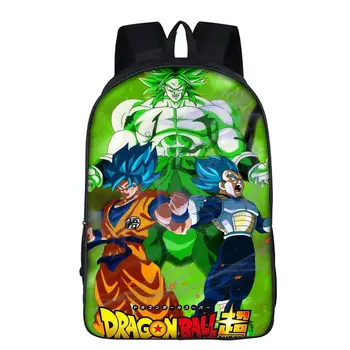 

16 inch Anime Dragon Ball Super Backpacks for Teenage Boys Cool Saiyan Sun Goku Vegeta Printing Children School Bag Rucksack