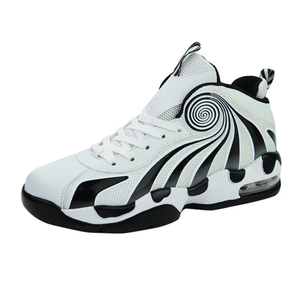 2019 Men's shock-absorbing non-slip basketball shoes fashion comfortable breathable sneakers basketball shoes high top 40J1 (4)