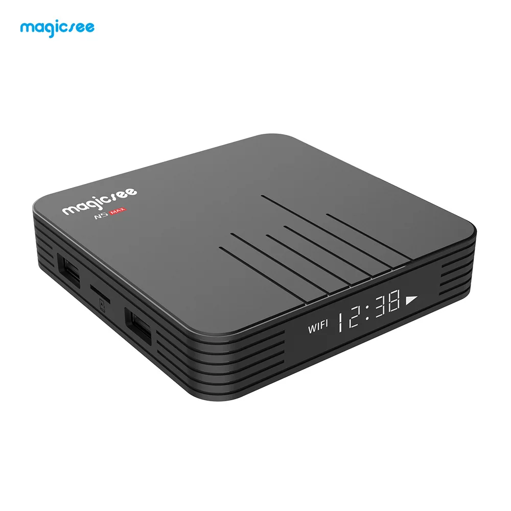 Magicsee N5 Max Amlogic S905X2 Android 9 0 tv BOX 4G 32G/64G Rom 2 4 + 5G двойной Wi Fi Bluetooth 1 Smart Box 4K