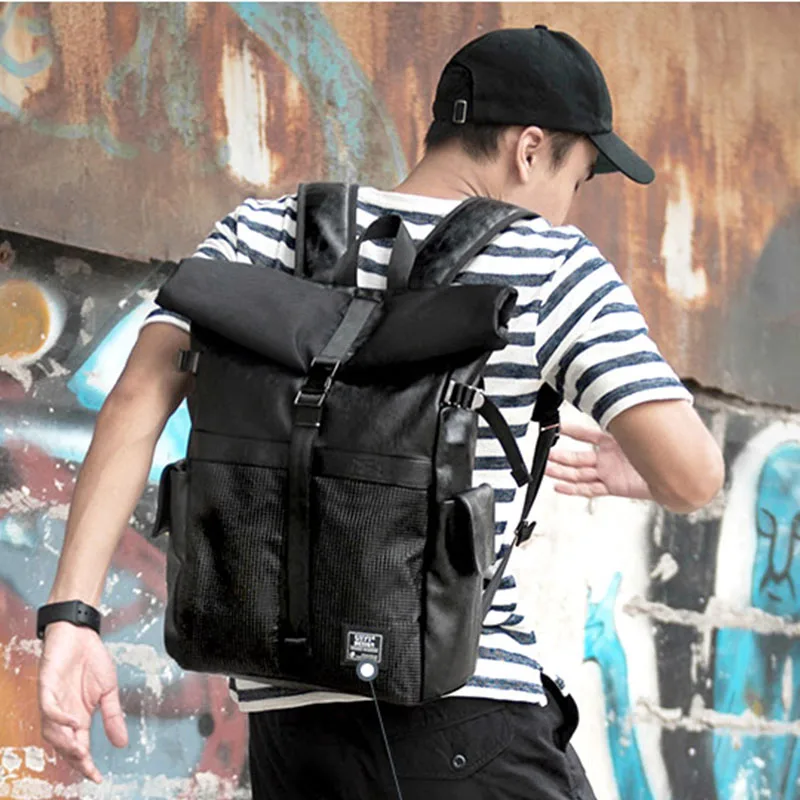 “ Mochila de Carregamento Impermeável Oxford Homens Mochila Bagpack
