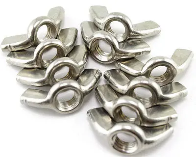 

20pcs M3-M12 Metric Threaded 304 Stainless Steel Wing Nuts Thumb Butterfly Nuts