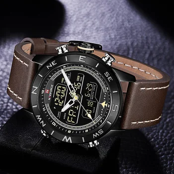 

NAVIFORCE New Men Watches Led Digital Casual Sport Military Watch Analog Quartz Year Month Week Display Waterproof Wristwatches
